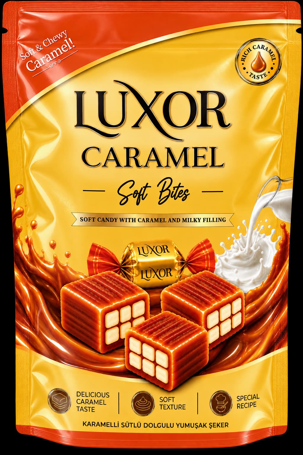 Luxor Caramel Soft Bites pouch