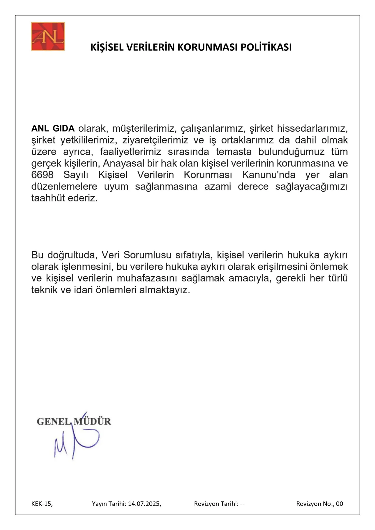 Personal Data Protection Policy